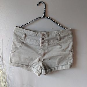 Mossimo Mid/High Rise Cuffed Green Shorts